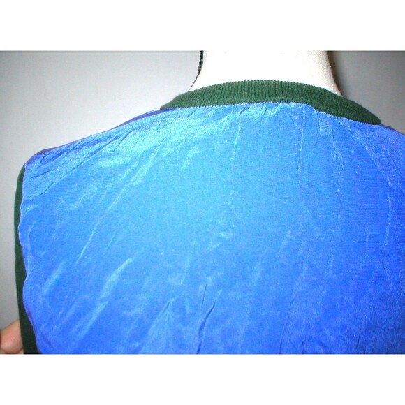 NWT Womens Worth New York Designer Green Purple Green M Cardigan Sweater Silk - Picture 6 of 6